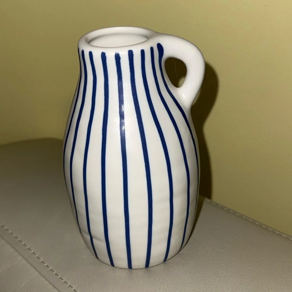 IKEA Blue and White Ceramic Vase